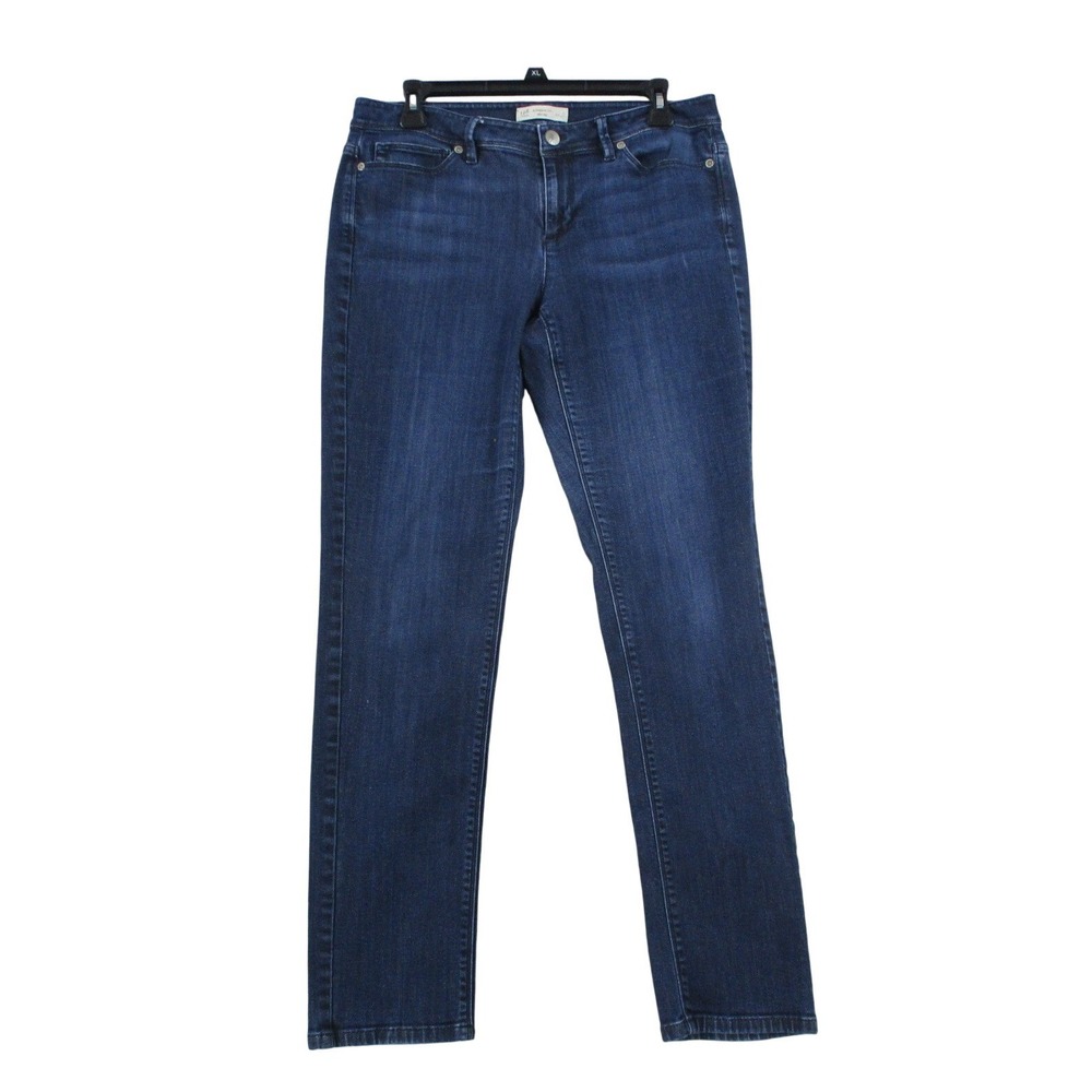 J. Jill Authentic Fit Slim Leg Jeans‎ Dark Wash Denim Blue Womens Size 8 Tall